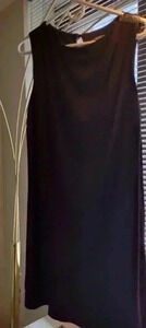 Black women mini cocktail sleeveless dress Chrystal's embellished sz 14